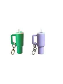 10/8/5/3/2pcs Mini Water Bottle Keychain - Street Style, Multiple Colors, Can Be Used For Keychain Accessory Charms, Wallet Charms, Cups, Wallet Accessories, Mini Water Bottle Keychain, Mini Cup Keychain, Key Ring Or Lip Balm, Cute Water Bottle Keychain, Plastic Material, A Good Gift For The Opening Season