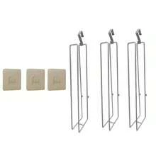 Soporte para papel higiénico sin taladro, estante de hierro para rollo de papel higiénico de baño, se adhiere a la puerta, soporte para toallas de cocina (plateado)