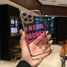 Actitud Audaz! Funda de Teléfono Plateada de Lujo con Diseño Profesional, Texto Rosa Llamativo, Patrón Inspirador - Impresión de Alta Definición, Resistente al Desgaste, Antideslizante con Protección de Cámara, Cobertura Completa de PC Adecuada para Todos los Modelos de 16/15/14/13/12, Bienvenido a Comprar y Usar - Colores mixtos - Ver 6