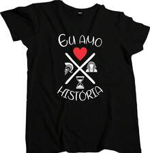 Men's I Love History Shirt - Black - View 6