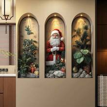 3pcs Set Nordic Green Plant Theme Faux Arch Window Stickers. Self-Adhesive Removable Decorative Decals, Suitable For Christmas, Halloween, Thanksgiving, Valentine's Day, Spring Festival, Easter, New Year, Independence Day And Other Holidays, Applicable To Party, Office, Home, Living Room, Bedroom, Bathroom, Kitchen, Garden, Room, House And Other Scenarios, Applicable To Party, Office, Home, Living Room, Bedroom, Bathroom, Kitchen, Garden, Room, House And Other Room Decorations Christmas Decoration XMAS Decor Christmas Tree Gift Decor Thanksgiving Wedding Home Decor Home Decor Fall Decor Autumn Decor Birthday Decorations For Gifts Party Supplies Indoor Holiday Festival Decor Halloween Decor Wall Decor Halloween Ornaments Christmas Decoration XMAS Decor Christmas Tree Gift Decor Thanksgiving Wedding Home Decor Home Decor Fall Decor Autumn Decor Birthday Decorations For Gifts Party Supplies Indoor Holiday Festival Decor Halloween Decor Wall Decor Halloween Ornaments