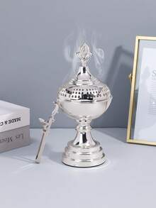 1 pezzo/1 set Bruciatore/Portaincenso in metallo di lusso argento/oro, accessori per la composizione della tavola per ricevimenti di matrimonio. Può essere utilizzato come diffusore di aromaterapia, bruciatore di aromaterapia, per la decorazione della casa, camera da letto, soggiorno (come centrotavola), ufficio, luogo di yoga e feste, creando un'atmosfera elegante.