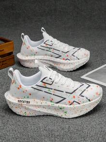 Men's Running Shoes - Lightweight, Breathable, Non-Slip Sports Shoes Suitable For Running, Jogging, Tennis And Gym - Casual Slip-On, Fabric Upper And EVA Sole, Suitable For All Seasons - White - View 9