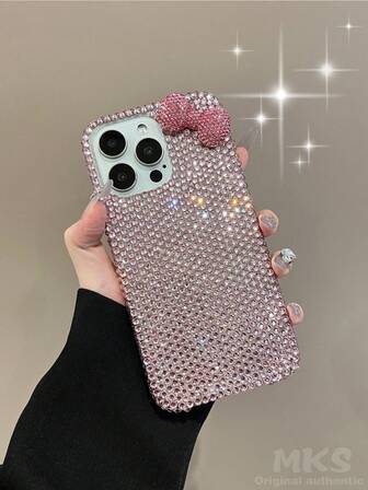Phone Case, Phone Cover, 3D Bowknot Crystal Studded Phone Case, Cell Phone Cover, Phone Sleeve Case, Slim Case, Classic Case, Hybrid Case Waterproof Shockproof Anti-Fall Scratch Resistant