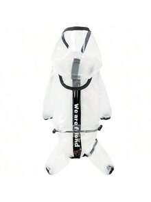 Dog Raincoat, 4-Legged Waterproof Full Body Cover, Suitable For Medium & Large Pets, Size L - White - View 7