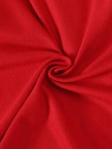 两件套万圣节服装：男婴橙色南瓜印花连体衣，圆领前开襟按扣 + 帽子 - 紅色 - 查看 9