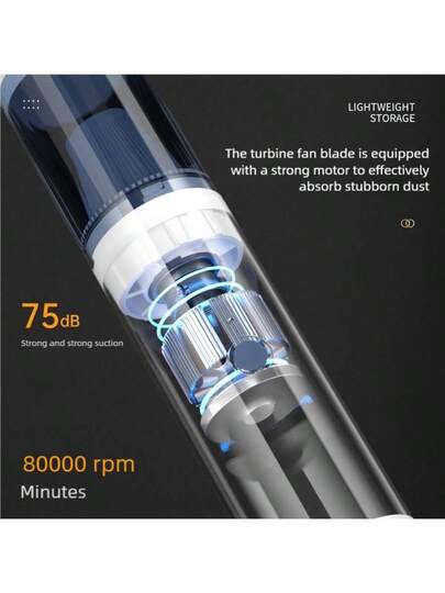 OBOVAY Car Stofzuiger Cleaner Cleaning Supplies, Cordless held Powerful Portable Cleaner, Rechargeable Home Free Accessories. Interior Cleaning, Computer Desktop Cleaning. Small Size, Easy To Store, Take Out The Dust Cup, Straight (Brushless Type Upgraded, Upgraded Suction Power) view 7