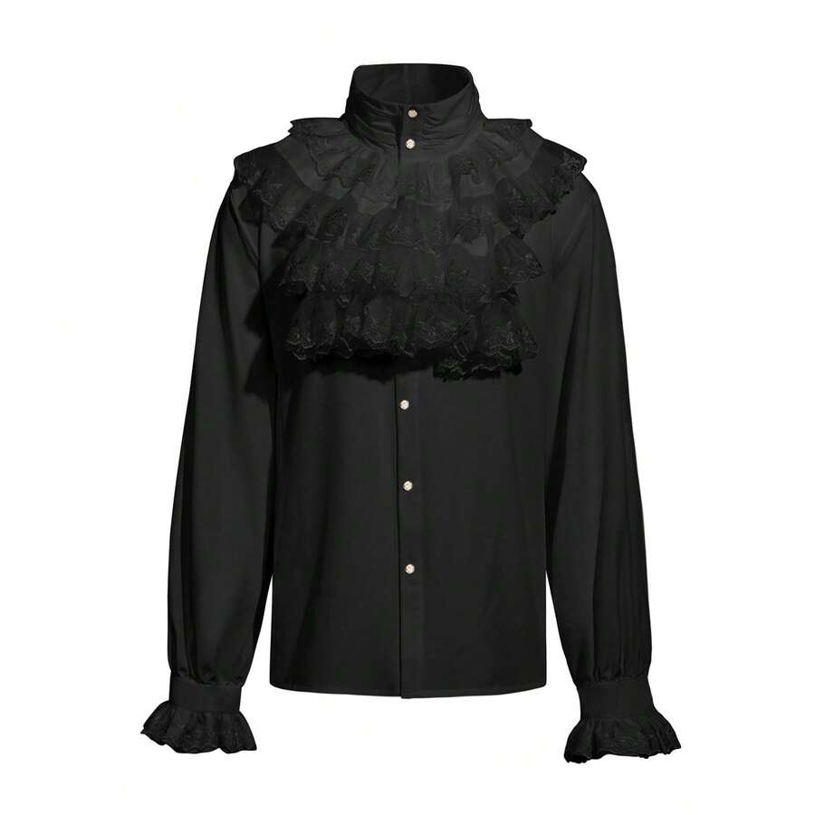 Men Cosplay Clothing - Black - View 1