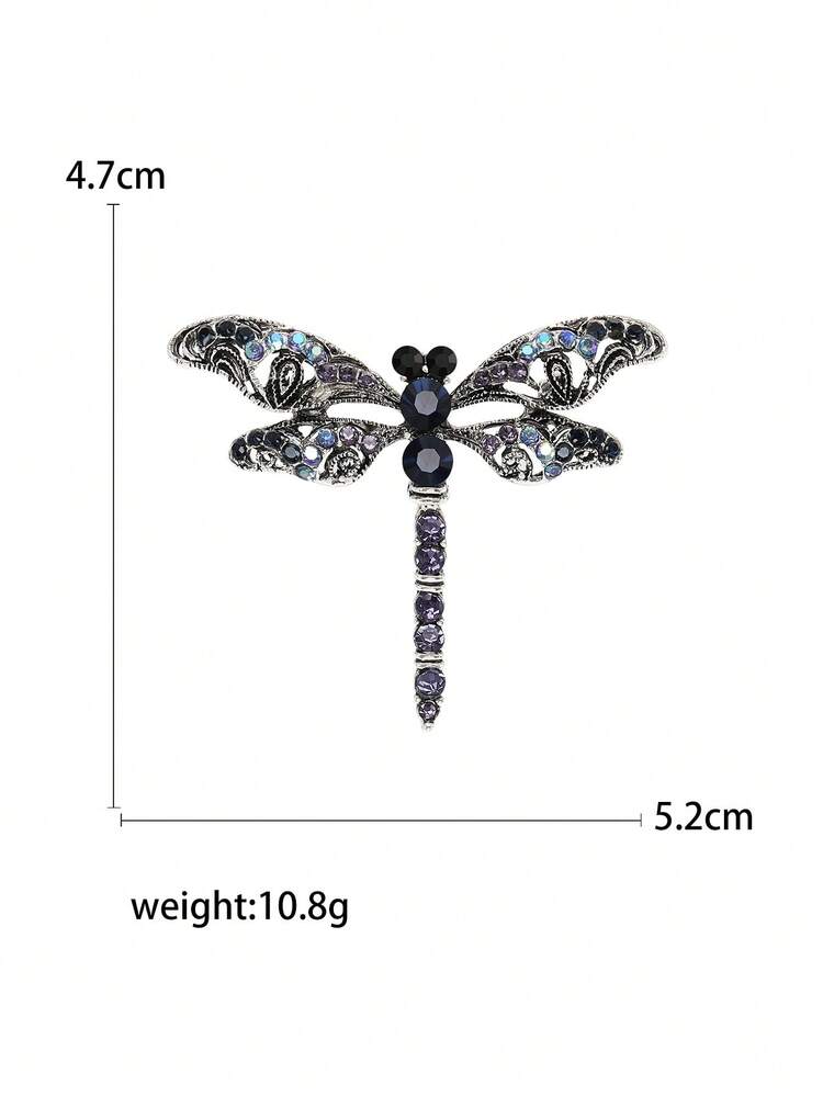 Fashionable Rhinestone Dragonfly Brooch For Women Insect Pin Dress Suit Pin Accessories Party Banquet Gift - Dragonfly Brooch - View 11