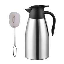 2L/67oz Stainless Steel Thermal Coffee Carafe With Cleaning Brush, Double-Wall Vacuum Insulated Coffee Pot,Thermal Bottle For Coffee And Tea, Insulated Vacuum Bottle For Home, Office, And Carafe Use, Perfect For Hot And Cold Beverages - Multicolor - View 8