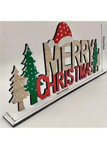 3件套木制圣诞装饰品 | 圣诞老人、雪人、驯鹿，色彩缤纷的艺术设计 | 传递节日祝福 | 无需电池，无需羽毛，桌面摆件，节日装饰，圣诞家居礼物，圣诞装饰品 - 彩色 - 查看 18