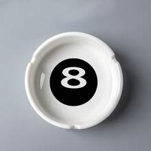 Kreative Keramikaschenbechern, Billard Schwarz 8 Aschenbecher, hochwertige Keramikdekoration