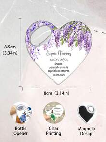 1PCCustomized Heart-Shaped Bottle Opener With Packaging. Personalized Wedding Return Gift Magnetic Bottle Opener, An Excellent Gift For Brides, Heart-Shaped Wedding Souvenirs And Thank-You Card Magnetic Bottle Opener, Customized Return Gifts, Father Gifts.