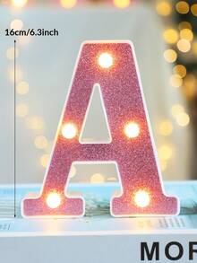 1 个 16 厘米/6.3 英寸粉色发光字母点亮您的房间，电池供电的 LED 字母灯，数字灯标志，适用于儿童房装饰、婚礼、生日派对装饰灯、家居和房间装饰字母灯、字母照明夜灯、圣诞装饰字母灯 - 深粉紅色 - 查看 8