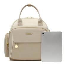 新妈妈背包，大容量孕妇尿布包，适合旅行，时尚手提包 - 彩色 - 查看 6