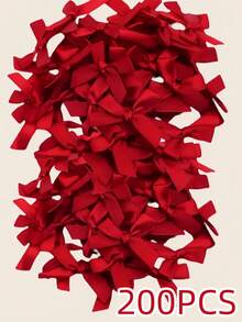 (200 piezas/50 piezas por bolsa) Lazos de cinta de 4 cm de colores surtidos, para envolver regalos y hacer pinzas/diademas para el cabello