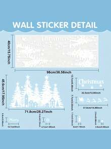 1/2/3PCS Modern Christmas Window Clings - PVC Self-Adhesive Snowflakes, Trees, And Stars Decals For Holiday Wall Decor.Perfect Christmas Gift For Couples, Parents And Friends Room Decor Bedroom Decor Kitchen Decor Wall Sticker Stickers Christmas Decorations Christmas Decoration Christmas Decorations Home Home Decor
