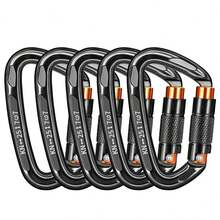 Mosquetones De 5 Piezas De 25 Kn Para Cuerdas De Aparejo. - Negro - Ver 7