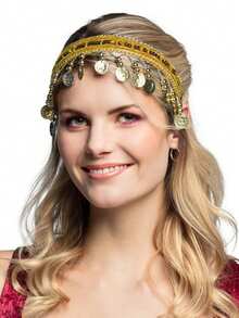 Women Belly Dance Costumes Hair Hoop Dance Head Headband Head Chain Stage Performance Decor Accessories - Multicolor - View 4