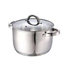 KAISA HOFF 1 件不锈钢高品质汤锅，20/22/24/26 厘米复合底汤锅，兼容燃气灶电磁炉陶瓷炉灶，适用于露营家庭和餐厅使用奶锅