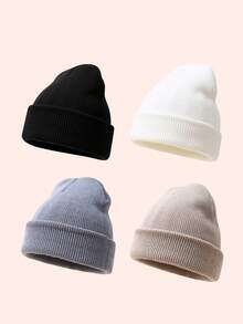 1pc Children Knitted Hat, Girls Boys Warm Knitted Beanie, Suitable For Outdoor, Everyday Wear In Autumn Winter