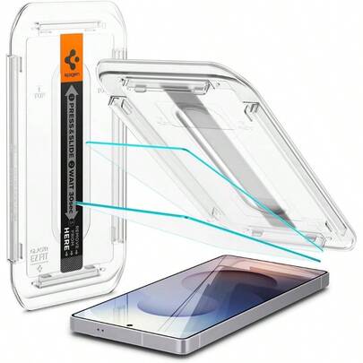 Protector de pantalla de vidrio templado GlasTR EZ FIT Compatible con S25 Ultra compatible con fundas u2013 Paquete de 2