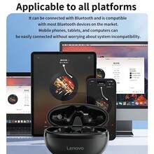 Tai nghe Bluetooth bán nhét tai Lenovo EA210 với tính năng khử tiếng ồn thông minh, âm thanh vòm điện ảnh và thời lượng pin cực dài (30 giờ). Bao bì bằng tiếng Trung Quốc - màu đen - Xem 7
