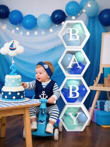 透明字母婴儿淋浴盒生日婚礼定制名字气球盒，生日派对装饰，性别揭示，装饰，圣诞装饰大透明盒，生日装饰背景，节日派对装饰，家居装饰，壁炉装饰，婴儿淋浴盒，背景摄影道具 - 彩色 - 查看 11