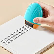 1pc Math Correction Roller Stamp, One-Click Eraser, Student Math Savior, Efficient & Portable For Math Practice, Letter Writing, Stamping, Time-Saving & Fun, Essential For Parents Assisting Homework! Correct & Create Exercises Instantly, Grid, Double Line, Partition Number Stamps, Back To School Teacher Gift, Words, Four-Line Square Grid - one-size - View 9