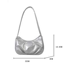 2025新款小众质感女士手提包夏季单肩斜挎包高品质褶皱新月腋下包