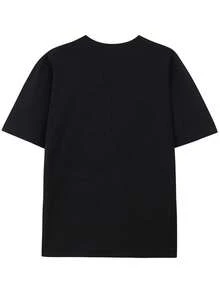 100% Camiseta para Hombre - Manga Corta, Cuello Redondo, Impresión Digital, Cómoda para Todas las Estaciones, Lavable a Máquina, Ideal para Salidas Diarias, Cuello Redondo, Diseño Circular, Camiseta Casual de Verano Muscle Freaks Cruz Azul Estilo México para Fanáticos del Deporte - Negro - Ver 2
