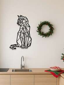"Boho Chic Wrought Iron Cat Wall Art - Modern Geometric Metal Cat Decor For Wall | Handcrafted 3D Wall Hanging Sculpture For Home & Office Decor | Aesthetic Room Decor For Cat Lovers | Unique Gift Idea For Women & Men | Minimalist Animal Wall Art |  Apartment & Dorm Room Decor | Laser Cut Metal Art For Living Room, Bedroom, Bathroom | Cute Kitty Decor For Halloween & Housewarming | Stylish Wall Décor For Kitchen, Hallway | Funny Cat Lover Gifts | Black Cat Decor For Witchy Aesthetic | Scandinavian Style Home Accents | Farmhouse Wall Hanging Decor | Gifts For Her | Pet Lover Birthday Present",Room Decor,Halloween Decor,Home Decor,Bathroom Decor,Bedroom Decor,Kitchen Decor,Wall Decor,House Decor, Room Decoration Stuff,Living Room Decor - 彩色 - 查看 7