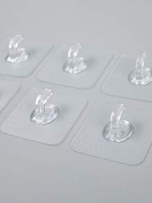 10/20/30 Ganchos de pared autoadhesivos transparentes, ganchos de cuerno de cristal poderosos sin rastro, ganchos autoadhesivos sin perforación, ganchos para pared, puerta y organización de cocina y baño de autocaravana