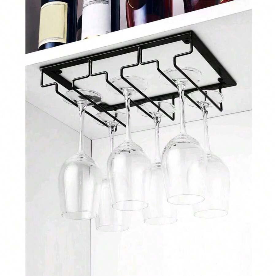 1 pieza Soporte creativo para copa de vino alta, soporte de hierro para copa de vino invertida para bar en casa, soporte colgante para copa de vino