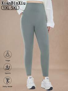 XianBinXiu 1 件套女士防紫外线鲨鱼皮紧身裤，高腰，塑形，无缝，修腿，适合瑜伽，夏季