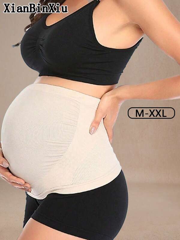 1pc Maternity Belly Band, Breathable Pregnancy Waist Support Belt, Seamless Abdominal Fixation Elastic Prenatal Yoga Exercise Wear