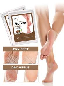 5 Pairs Foot Peel Mask For Dry Cracked Feet – Peeling Mask Removes Dead Skin And Calluses - Coconut Exfoliating For Soft Feet, Repair Rough Heels Soft Smooth Touch Spa Experience At Home