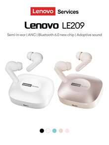 Lenovo LE209 Bluetooth Earphones, Half In-Ear Bluetooth 6.0 Stereo Surround Sound, High-Quality Music & Gaming, Long Battery Life, Clear Calling Microphone, Comfortable Silicone Wireless Earbuds, Compatible With Smartphones & Computers - Nhiều màu - Xem 3