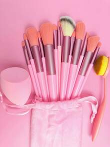 19件套化妆刷套装(含抽绳收纳袋),包括4支粉扑、化妆海绵、腮红刷、粉底刷、眼影刷、修容刷、眼部化妆刷、软毛化妆刷、腮红刷、专业化妆刷套装、女士化妆刷套装、化妆刷套装、化妆刷套装、化妆刷套装、全套化妆刷、化妆刷套装、化妆刷套装、化妆刷礼盒套装 - 彩色 - 查看 16