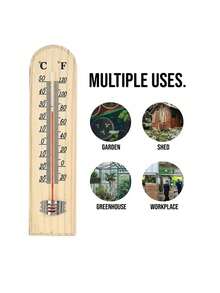 A Log Thermometer, High Precision, Battery-Free, Simple And Convenient, Suitable For Office, Classroom, Living Room, Bedroom, Farm Shed, Wall-Mounted Thermometer
