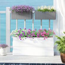 Outsunny Set Of Two Rattan Planters Grey - Gris1 - Ver 2