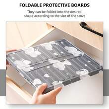 2 protectores contra salpicaduras plegables para estufa de gas, fabricados en papel de aluminio para paredes de cocina (gris).