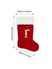 Large Christmas Stocking, Christmas Decoration English Letter Small Pendant, Letter Socks, Cartoon Gift Bag For Children
