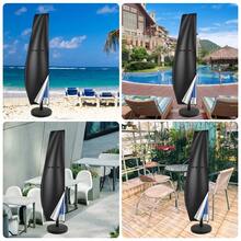 Banana-Shaped 210D Umbrella Cover With Buckle - Waterproof Durable Protection For Patio, Garden, Outdoor, Easy To Install Cover - Black - View 4