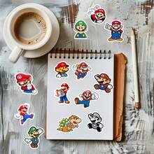 Super Mario 50 pièces/100 pièces Ensemble d'autocollants de dessin animé Super Mario, en matériau PVC imperméable, convient pour le DIY sur téléphone, ordinateur portable, planche de skate, sac à main, etc. - Art de dessin animé amusant pour adultes, cadeau idéal pour les fans de Super Mario, idéal pour la décoration d'hiver, du Nouvel An et de Noël