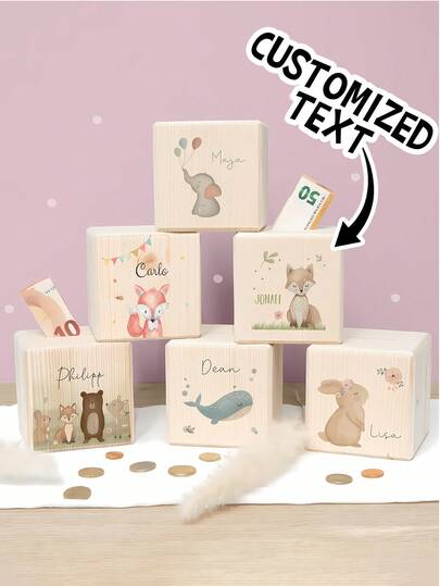 Salvadanaio personalizzato, legno colorato stampato - Regali di compleanno - Regali per l'ingresso a scuola delle ragazze - Regali di nascita per i ragazzi - Salvadanaio personalizzato, salvadanaio in legno, salvadanaio con nome personalizzato, regalo per l'ingresso a scuola, salvadanaio, salvadanaio personalizzato, salvadanaio, regalo per ragazze, regalo di nascita in legno, regalo di battesimo personalizzato, regalo fatto a mano per ragazze, regalo di compleanno per ragazze, regalo di Pasqua per ragazze