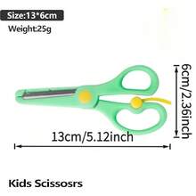 (Free Shipping)1PCS Plastic Safety Scissors, Children's Training Scissors, Cute Colored Scissors, Children's Handmade Scissors,Kids Scissors,Scissors Cute,Scissors For Kids - 隨機 - 查看 5