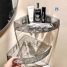 Shampoo Holder Bathroom Shelves No Hole Acrylic Horn - Xám - Xem 3
