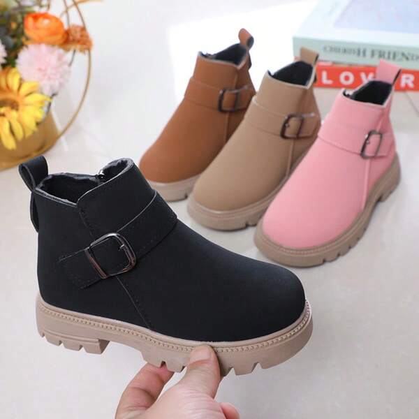 1 Pair Girls Simple & Fashion Spring/Autumn Comfortable Versatile Indoor/Outdoor Casual Low-Top Boots