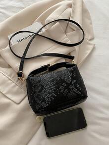 2025新款法式高端编织女士手提包，西式饺子包，小众质感通勤包，多功能托特包 - 黑色 - 查看 11